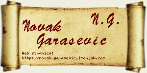 Novak Garašević vizit kartica